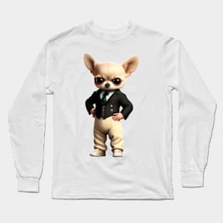 Chihuahua gentleman Long Sleeve T-Shirt